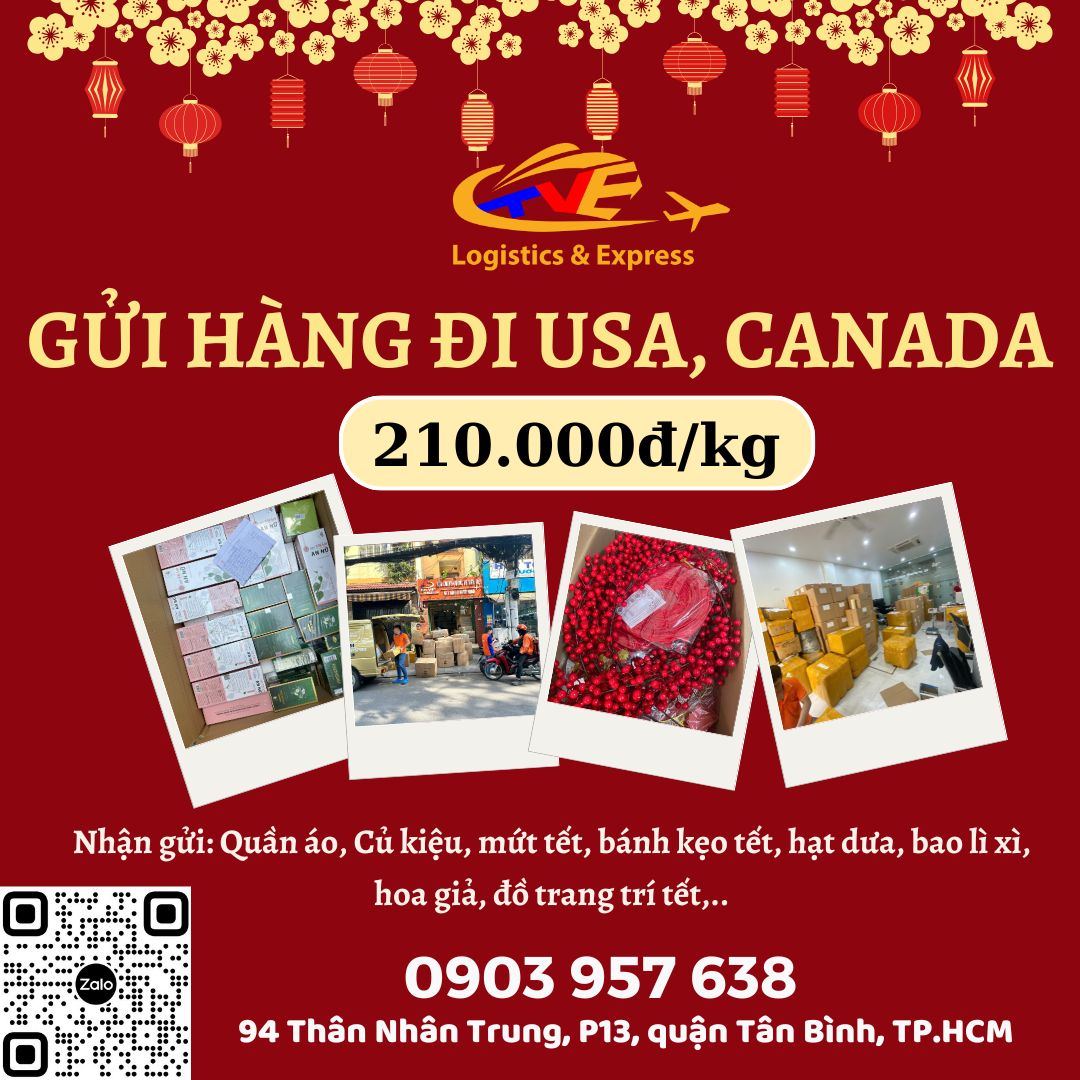 Gửi hàng đi USA, Canada - Tiến Việt Express